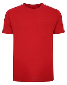 Bigdude Striped Shoulder T-Shirt Pepper Red